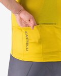 CASTELLI Cyklistický dres s krátkým rukávem - UNLIMITED ENDURANCE 3 - žlutá/šedá