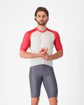 CASTELLI Cyklistické kalhoty krátké s laclem - UNLIMITED 2 - šedá