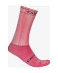 CASTELLI Cyklistické ponožky klasické - FAST FEET 4 - růžová