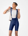 CASTELLI Cyklistické kalhoty krátké s laclem - ESPRESSO 2 W DT - modrá
