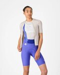 CASTELLI Cyklistické kalhoty krátké s laclem - ESPRESSO 2 W DT - fialová
