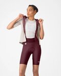CASTELLI Cyklistické kalhoty krátké s laclem - ESPRESSO 2 W DT - bordó