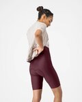 CASTELLI Cyklistické kalhoty krátké s laclem - ESPRESSO 2 W DT - bordó