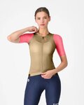 CASTELLI Cyklistický dres s krátkým rukávem - CORRETTO W - zlatá/růžová