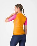 CASTELLI Cyklistický dres s krátkým rukávem - CORRETTO W - oranžová/růžová