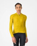 CASTELLI Cyklistický dres s dlouhým rukávem letní - ESPRESSO 2 W - žlutá