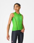 CASTELLI Cyklistický dres bez rukávů - ANIMA FLOW - zelená/černá