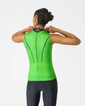 CASTELLI Cyklistický dres bez rukávů - ANIMA FLOW - zelená/černá