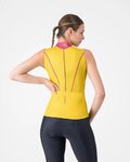 CASTELLI Cyklistický dres bez rukávů - ANIMA FLOW - žlutá