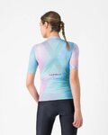 CASTELLI Cyklistický dres s krátkým rukávem - COSMIC VORTEX - růžová/zelená