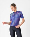 CASTELLI Cyklistický dres s krátkým rukávem - COSMIC VORTEX - fialová
