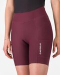 CASTELLI Cyklistické kalhoty krátké bez laclu - COMFORT TRAVEL - bordó