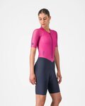 CASTELLI Cyklistická kombinéza - MOVEMENT - růžová/modrá