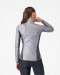 CASTELLI Cyklistická větruodolná bunda - ARIA SHELL 2 W - stříbrná