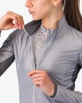 CASTELLI Cyklistická větruodolná bunda - ARIA SHELL 2 W - stříbrná
