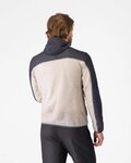 CASTELLI Cyklistická zateplená bunda - ALPHA FLEECE - ivory/šedá