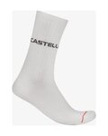 CASTELLI Cyklistické ponožky klasické - CASUAL - bílá