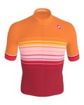 CASTELLI Cyklistický dres s krátkým rukávem - SQUADRA GUEST DESIGNER A019 - oranžová/červená