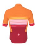 CASTELLI Cyklistický dres s krátkým rukávem - SQUADRA GUEST DESIGNER A019 - oranžová/červená
