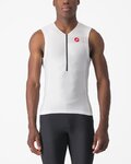 CASTELLI Cyklistický dres bez rukávů - FREE TRI 2 - bílá/černá