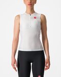 CASTELLI Cyklistický dres bez rukávů - FREE W TRI - bílá/černá