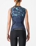 CASTELLI Cyklistický dres bez rukávů - FREE W TRI - modrá/tyrkysová