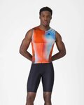 CASTELLI Cyklistická kombinéza - SANREMO 3 - červená/modrá/vícebarevná