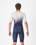 CASTELLI Cyklistická kombinéza - CORE TRI SUIT SHORT SLEEVE - modrá/bílá