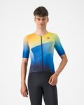 CASTELLI Cyklistický dres s krátkým rukávem - FREE SPEED 3 RACE TOP - modrá/žlutá