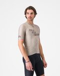 CASTELLI Cyklistický dres s krátkým rukávem - GIRO COLLE DELLE FINESTRE - béžová