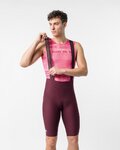 CASTELLI Cyklistické kalhoty krátké s laclem - GIRO TROFEO 2 - bordó