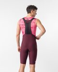 CASTELLI Cyklistické kalhoty krátké s laclem - GIRO TROFEO 2 - bordó