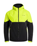 VAUDE Cyklistická větruodolná bunda - QIMSA SOFTSHELL - černá/žlutá