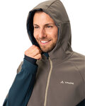 VAUDE Cyklistická větruodolná bunda - QIMSA SOFTSHELL - hnědá/modrá