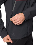 VAUDE Cyklistická větruodolná bunda - QIMSA SOFTSHELL - bordó/černá