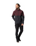 VAUDE Cyklistická větruodolná bunda - QIMSA SOFTSHELL - bordó/černá