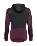 VAUDE Cyklistický dres s dlouhým rukávem zimní - QUIMSA LS - bordó/růžová/černá