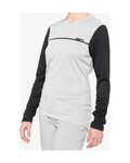 100% SPEEDLAB Cyklistický dres s dlouhým rukávem letní - RIDECAMP W - šedá/černá