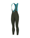 ALÉ Cyklistické kalhoty dlouhé s laclem - K-ATMO 2.0 KLIMATIK - zelená