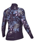 ALÉ Cyklistický dres s dlouhým rukávem zimní - GREEN GARDEN PR-R - fialová/vícebarevná