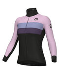 ALÉ Cyklistický dres s dlouhým rukávem zimní - CHAOS OFF ROAD - GRAVEL - fialová/černá