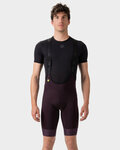 ALÉ Cyklistické kalhoty krátké s laclem - MAGIC COLOUR PR-E - fialová