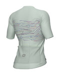 ALÉ Cyklistický dres s krátkým rukávem - PR-E MEGABYTE - světle zelená