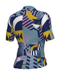 ALÉ Cyklistický dres s krátkým rukávem - PR-E GAMES - růžová/tyrkysová/žlutá