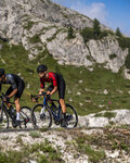 ALÉ Cyklistická kombinéza - R-EV1 HIVE 2.0 - červená/černá