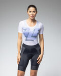 ALÉ Cyklistické triko s krátkým rukávem - INTIMO MULTIVERSO - bílá/modrá