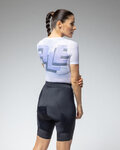 ALÉ Cyklistické triko s krátkým rukávem - INTIMO MULTIVERSO - bílá/modrá
