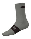 ALÉ Cyklistické ponožky klasické - FOLLOW ME - šedá
