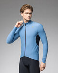 ALÉ Cyklistický dres s dlouhým rukávem zimní - KLIMATIK K-IDRO - světle modrá