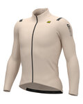 ALÉ Cyklistický dres s dlouhým rukávem zimní - WARM RACE - ivory